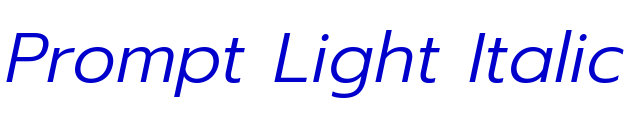 Prompt Light Italic लिपि